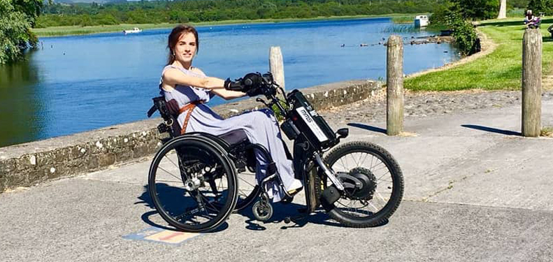 Disabled women in a wheelchair