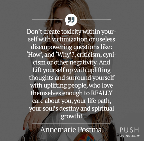 do not create toxicity - Annemarie Postma, The Sitting Chef