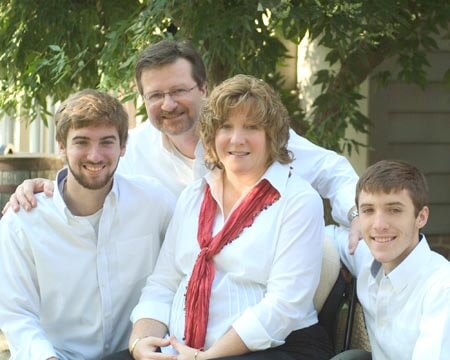 Patty and her family (husband and two older sons)